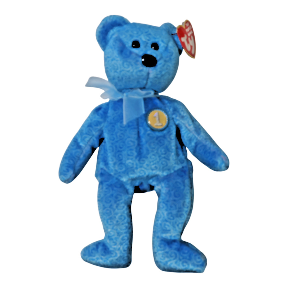 TY Beanie Baby Classy Turquoise Bear 2001 Retired Collectible Plush VTG MWMT